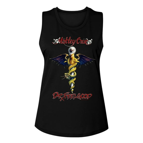 Motley Crue Dr. Feelgood Black Women's Muscle Tank Top