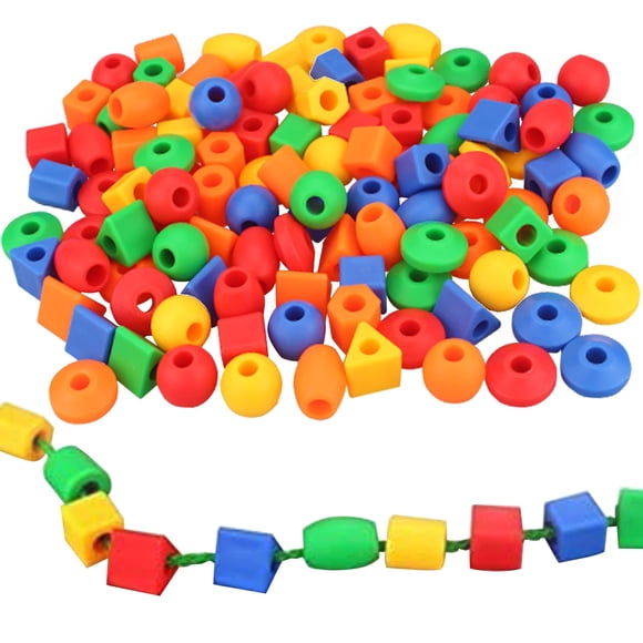 Lacing Beads Rainbow Toyfrog Educational Montessori para niños