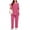 K1-Purple Red, variant on SHOWMALL Plus Size Travel Outfits for Women 2 Piece Lounge Set Comfy Airport Wear Short Sleeve Top & Pants Royal Blue 3X