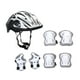 thumbnail image 3 of Conjunto de casco de bicicleta para niños, casco de patinaje, cómodo y ligero, con coderas. Blanco, 3 of 8
