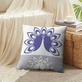 thumbnail image 4 of LALILO Throw Pillow Covers Peacock Birds White And Gray Peacock Cushion Cover 18" x 18", 995 Pack, 4 of 6