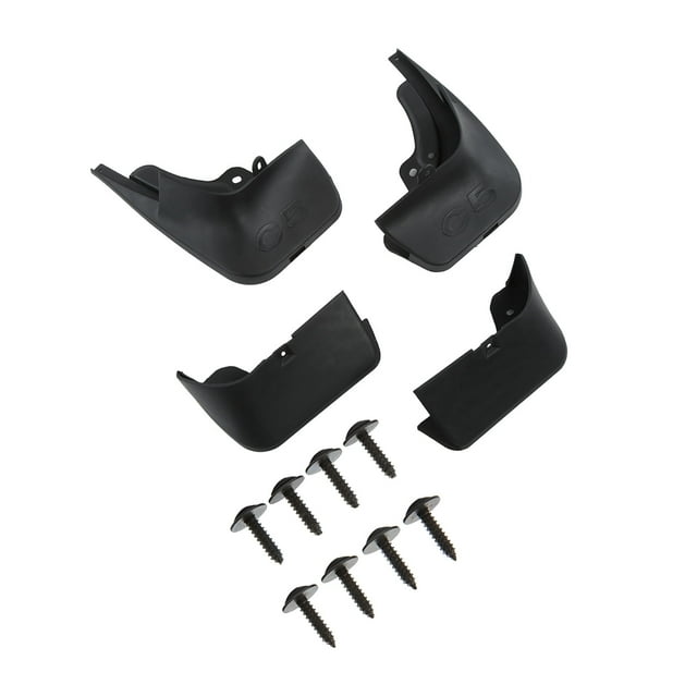 Mudflaps, Garde-Sable Pré-Percé avant Arrière Noir PVC Résistant aux Rayures 4 Pcs/ensemble pour Remplacement de Voiture pour Citroen C5 2013-2016