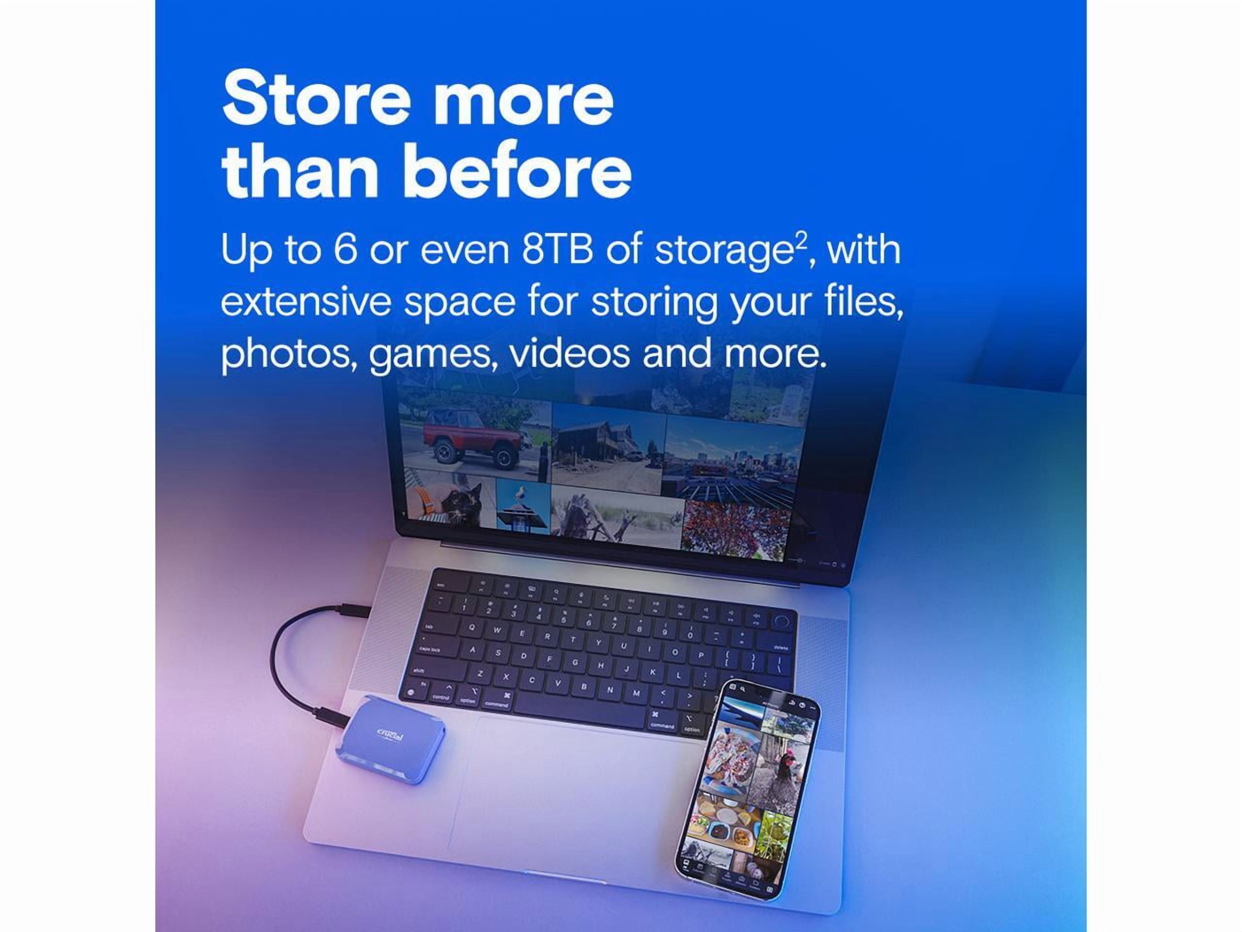 Crucial X10 4 TB Portable Solid State Drive - External - USB 3.2 Gen 2x2  CT4000X10SSD9