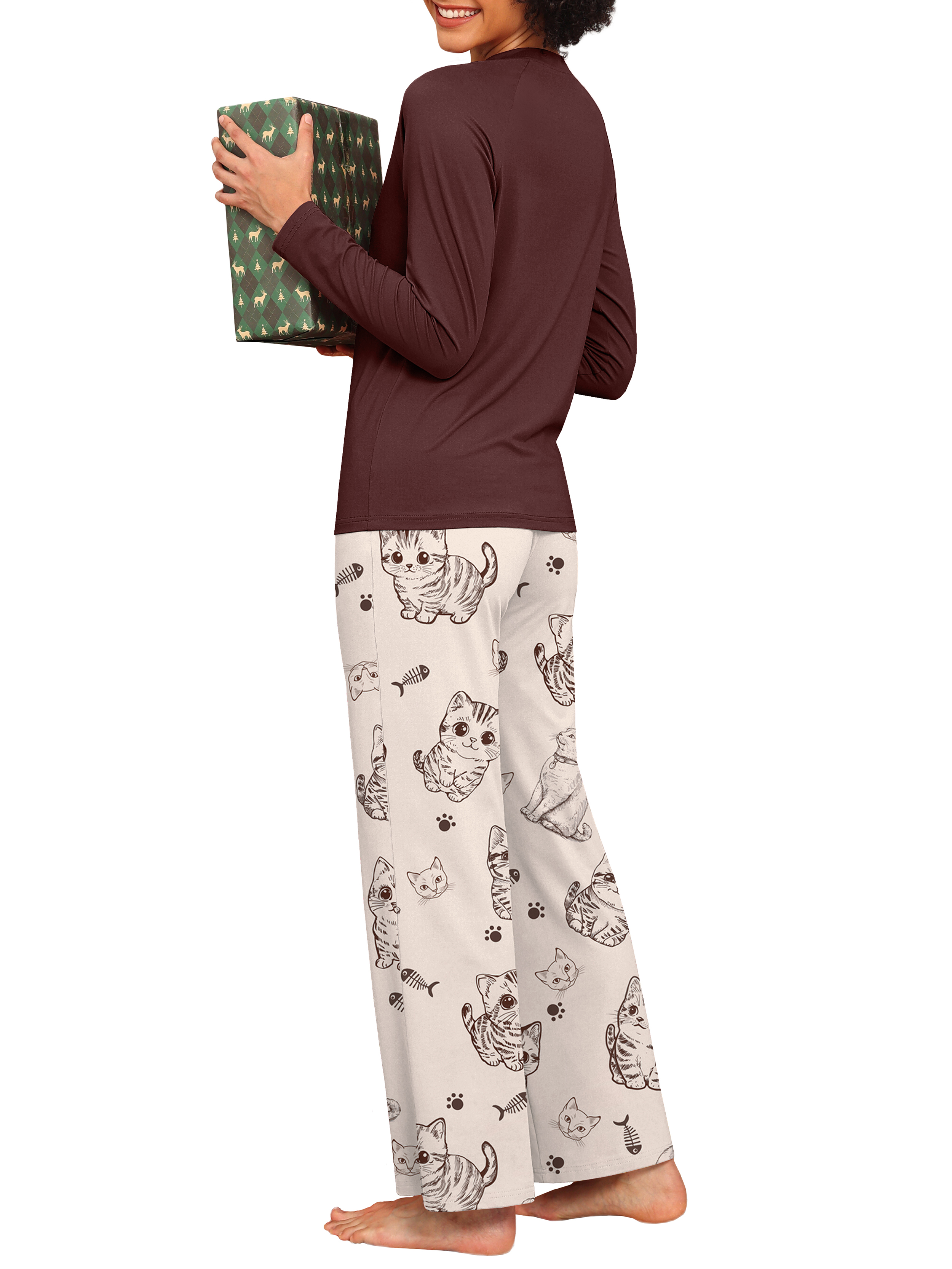 MINTREUS Women's Long Sleeve Pajama Set with Pockets photo 6
