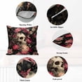 thumbnail image 5 of Throw Pillow Covers 20x20 Inch Set of 2 Skull with Roses Halloween Decorative Pillow Covers Roses Flowers Cushion Cover Pillowcase for Sofa Couch Bed Home Decor, 5 of 9