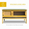 thumbnail image 4 of PawHut Wooden Rabbit Hutch, Indoor Outdoor Bunny Cage with Tray, 4 of 10