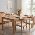 thumbnail image 2 of Dayalane Mid Century Modern Dining Chairs Set of 4,Linen Upholstered Farmhouse Chairs with Open Back,Side Dining Chairs with Natural Wood Legs for Dining Room, Kitchen, Restaurant,Beige, 2 of 10