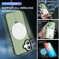 thumbnail image 4 of iPhone 16 Plus Rugged Case Magnetic, Compatible with Magsafe & Accessories Invisible Stand Heavy Duty Protective Shockproof Anti-Scratch Bumper Phone Case for Apple iPhone 16 Plus, Darkgreen, 4 of 6