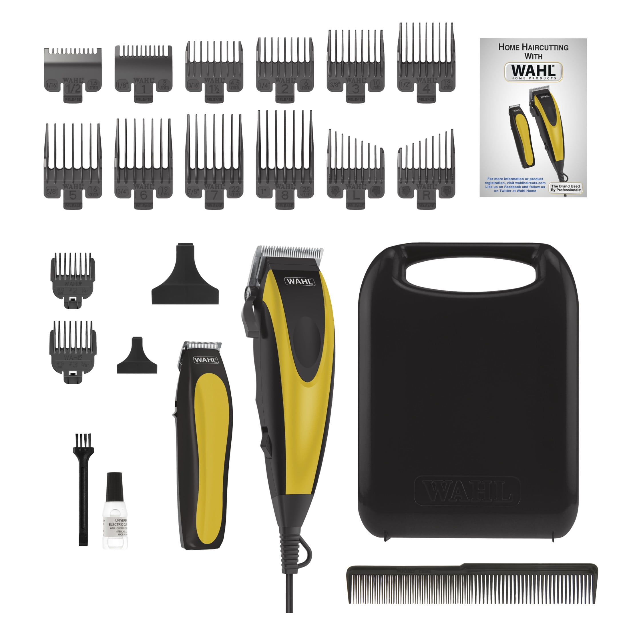 Wahl Groom Pro Head & Body Hair Clipper for Men, Corded, Yellow/Black - 9670-1301