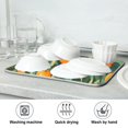 thumbnail image 7 of Yayeee Dish Drying Mat for Kitchen Counter Ultra Absorbent Easy Clean Pad 18x16", Orange Tree Pattern, 7 of 7
