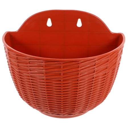 FUTUREORYY 1Pcs Dark Red Semicircle Wall Plant Holder for Balcony and Garden