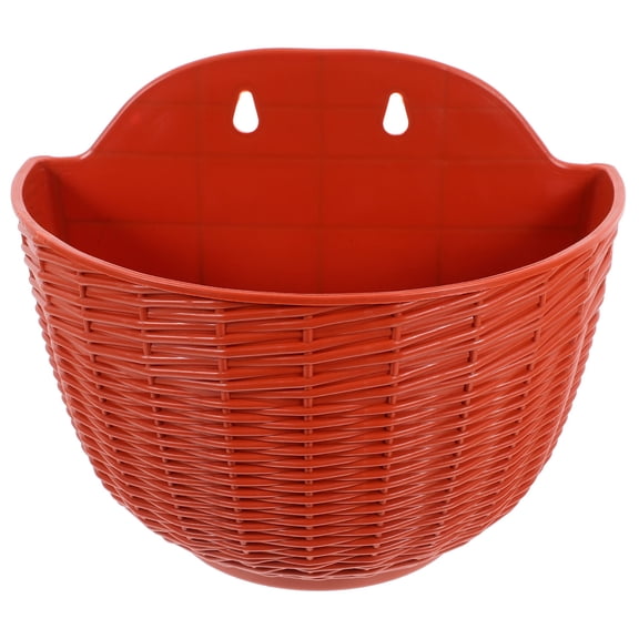 FUTUREORYY 1Pcs Dark Red Semicircle Wall Plant Holder for Balcony and Garden
