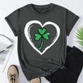 thumbnail image 2 of El Día de San Patricio Manga Corta Cuello Redondo Suéter Casual Top, Ligero 95% Poliéster 5% Blusa de Spandex para Vacaciones Y Uso Diario, Tops de Mujer Casual, 2 of 5