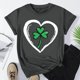 thumbnail image 2 of El Día de San Patricio Manga Corta Cuello Redondo Suéter Casual Top, Ligero 95% Poliéster 5% Blusa de Spandex para Vacaciones Y Uso Diario, Tops de Mujer Casual, 2 of 5