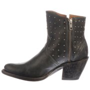 Lucchese Womens Harley Cowhide Studded Round Toe Cowboy Ankle Dress Boots