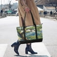 thumbnail image 4 of FORMRS Canvas Laptop Tote Bag for Women with 15.6" Computer Compartments Shoulder Handbag, Pine Tree, 4 of 7