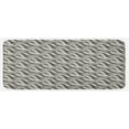 thumbnail image 1 of Abstract Kitchen Mat, Modern Stripes and Checkered Squares of Different Sizes Composition, Plush Decorative Kitchen Mat with Non Slip Backing, 47" X 19", Cream Pale Grey Black, by Ambesonne, 1 of 1