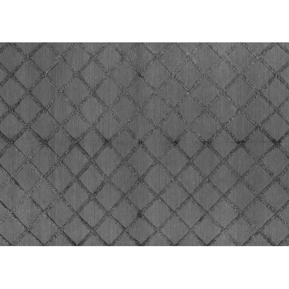 Ahgly Company Indoor Rectangle Trellis Gray Modern Area Rugs, 3' x 5'