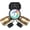 Black, variant on UYWZQ-DOZYANT Propane Splitter, Propane Tank Y Splitter Adapter with Gauge, 2 Way LP Gas Adapter Tee Connector for 20lb Propane Tank Cylinder, Work with BBQ Grills, Camping Stoves, Gas Burners, Heate