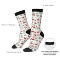 thumbnail image 4 of Hirioo Vintage Christmas Reindeer Pattern Adult Middle Tube Socks Breathable Sock Non-Pilling,Contrasting Color Design, 4 of 6