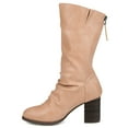 thumbnail image 2 of Journee Womens Sequoia Stacked Heel Mid Calf Boots, 2 of 9