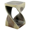 thumbnail image 1 of Strata Furniture Tabouret 16x10" en Bois de Style Traditionnel en Gris, 1 of 6