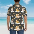 thumbnail image 6 of Haiem Cute Bee Gnome Printed Hawaiian Shirt for Men - Men’s Casual Beach Summer Shirts - Stretch Fabric with Modern Fit-Medium, 6 of 9