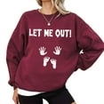 thumbnail image 4 of Let Me Out Pregnancy Sweatshirt – Funny Halloween Maternity Sweater with Hands and Feet, Expecting Mom Reveal Pullover, 4 of 7