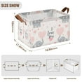 thumbnail image 7 of Yayeee Foldable Storage Basket for Shelves with Handles Set of 2 Waterproof Cloth Bins, Cute Elephant, 7 of 7