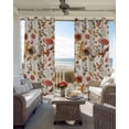 thumbnail image 6 of Red Mushrooms Kitchen Curtains Elegant Pastoral Botanical Rustic Cafe Short Curtains for Bathroom Blackout Window Curtain Grommet Small Window Treatment Drapes for Bedroom Living Room 27.5"x39"x2, 6 of 9