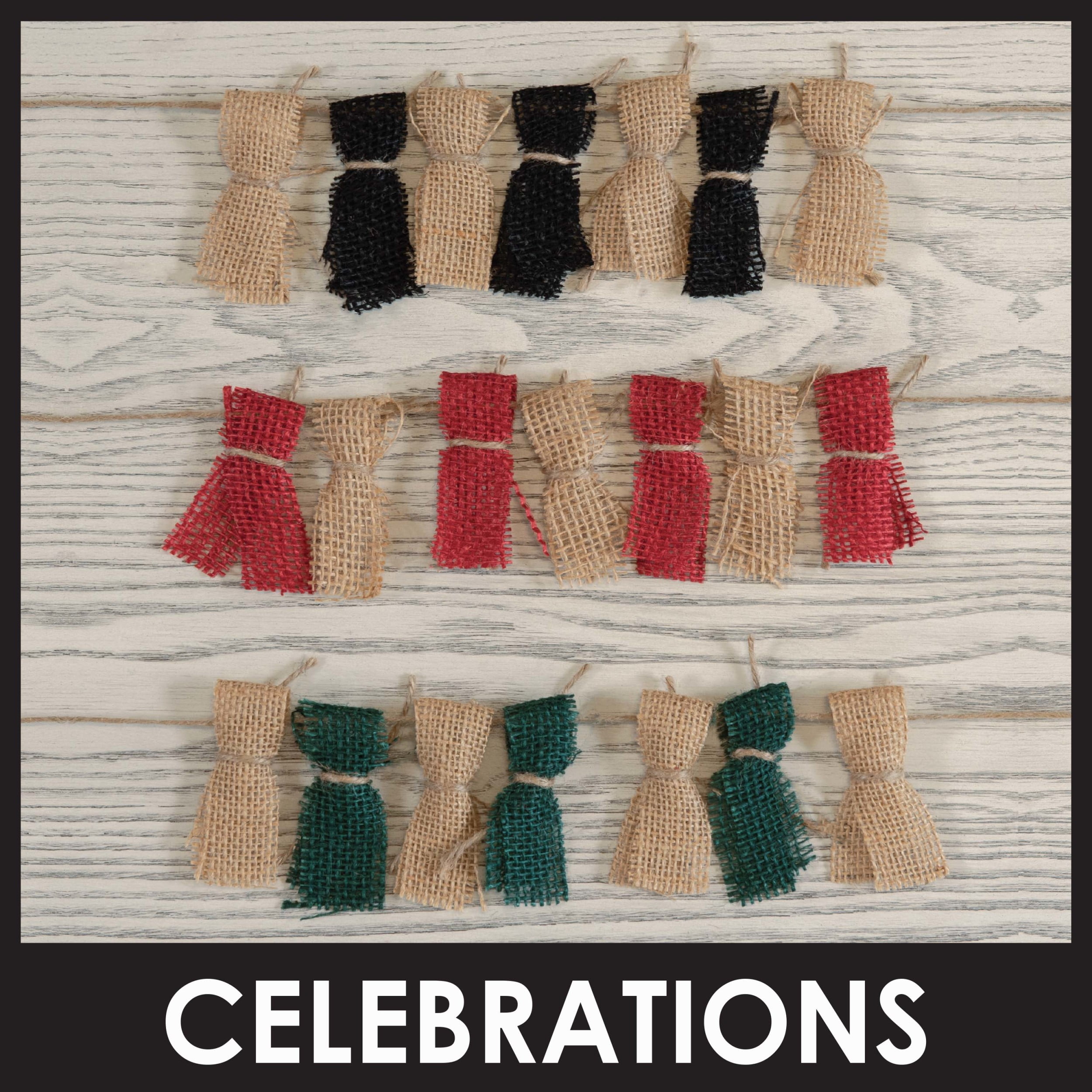 Allen Company Precut Natural Jute Burlap, Finished Edges, 46"W x 1-Yard, Black