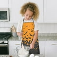 thumbnail image 4 of Orange Halloween Bats Kids Aprons for Girls and Boys,Adjustable Neck Strap Toddler Aprons for Kids Cooking Baking, 4 of 7