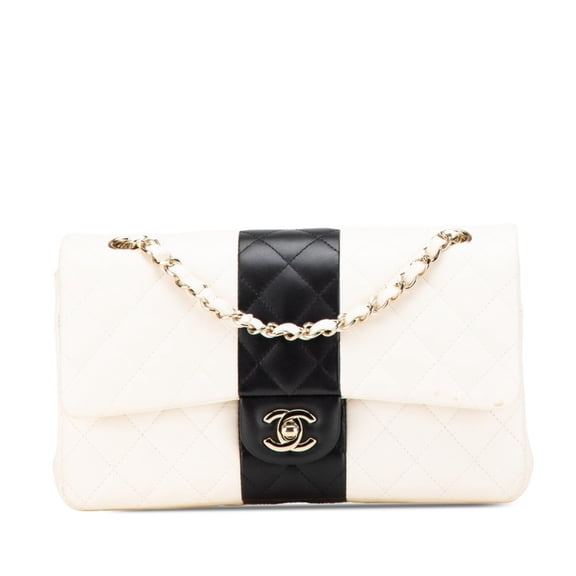Pre-Owned CHANEL Matelasse 25 Coco Mark Double Flap Two-Tone Chain Shoulder Bag in... (Good)