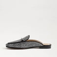 thumbnail image 2 of Sam Edelman Linnie Black Glitz Slip On Almond Toe Flat Fashion Leather Mules (Black, 9.5), 2 of 5