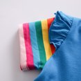 thumbnail image 3 of WIBACKER Toddler Kids Girl's Cotton Cartoon Rainbow Unicorn Dress Short Sleeve Casual Dresses-3T, 3 of 9