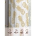 thumbnail image 6 of Sheer Curtains 54 Inches Long 2 Panels, Summer Pineapple Fruit Seamless Rod Pocket Curtain Voile Draperies, Gold Light Filtering Window Treatment for Living Room Kitchen Bedroom, 6 of 8