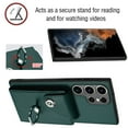 thumbnail image 6 of TECH CIRCLE For Galaxy S23 Plus Wallet Case with Card Holder,360°Rotation Finger Ring Holder Kickstand Protective RFID Blocking PU Leather Flip Cover for Samsung Galaxy S23 Plus 2023,Green, 6 of 7