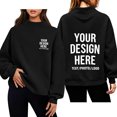 thumbnail image 2 of VBVC Women's Custom Personalized Mock Neck Sweatshirt , Ladies' Lightweight Casual Pullover Top , Soft Stretchy Hoodie For Women, Black , S-5XL, 2 of 8