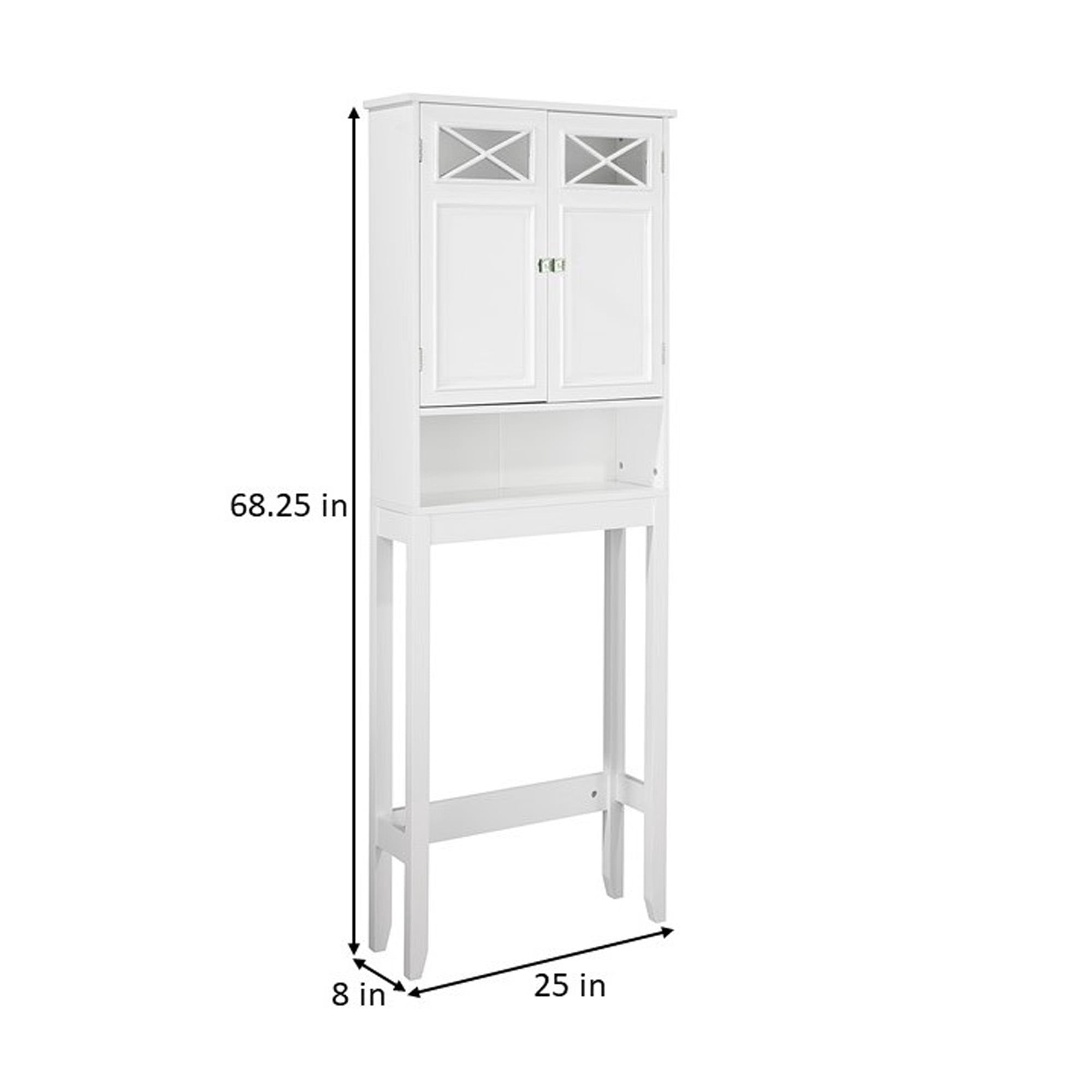 Prairie Over the Toilet Space Saving Etagere in White
