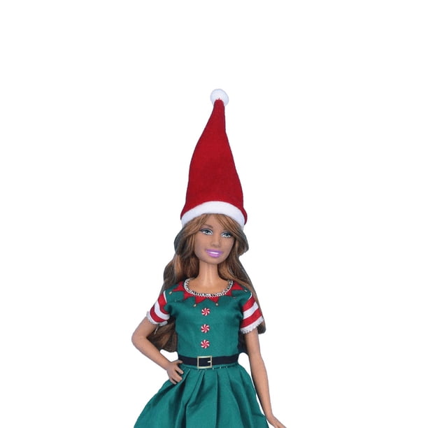 Conjunto De Ropa Para Muñecas Santa Elf Conjunto de disfraz de elfo navideño, pantalones, sombrero, regalo de Feliz Navidad (SD22)