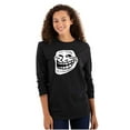 thumbnail image 2 of Troll Face Original Meme Smile Mad Unisex Plus Size Long Sleeve Shirt Brisco Brands 2X, 2 of 3