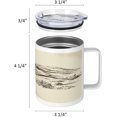 thumbnail image 4 of Western 10 Oz Steel Mug, Wild West Landscape Illustration Mountains Desert Plants Cowboys on Horses, Vacuum Insulated Leak-resistant Cup for Outdoor Hiking and Picnics, Beige Black, 4 of 6