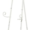 thumbnail image 5 of DecMode 17" x 52" White Metal Tall Adjustable Floor 3 Tier Scroll Easel, 1-Piece, 5 of 14