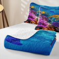 thumbnail image 4 of Erosebridal Sea Animal Quilt King, Marine Turtle King Coverlet Set, Reversible 3pcs, 1 Bedspread and 2 Pillowcases, 4 of 7