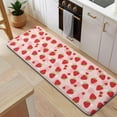thumbnail image 5 of Red Strawberry Plants Fruit Dot Pink Pattern Kitchen Rug Mat,Kitchen Runner Rugs Non Skid Washable,Decorative Kitchen Floor Mats for Kitchen,Sink,Laundry,17"x47.2", 5 of 7