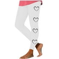 thumbnail image 3 of lcziwo Leggings for Women Funny Love Heart Print Compression Leggings Casual High Waisted Tummy Control Tight Workout Yoga Pants White XL, My Orders Placed By Me, 3 of 7