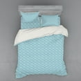 thumbnail image 2 of Ambesonne Antique Bedding Set 3 Pcs, Retro Revival Curly Flower, Twin, Bluegrey and White, 2 of 3