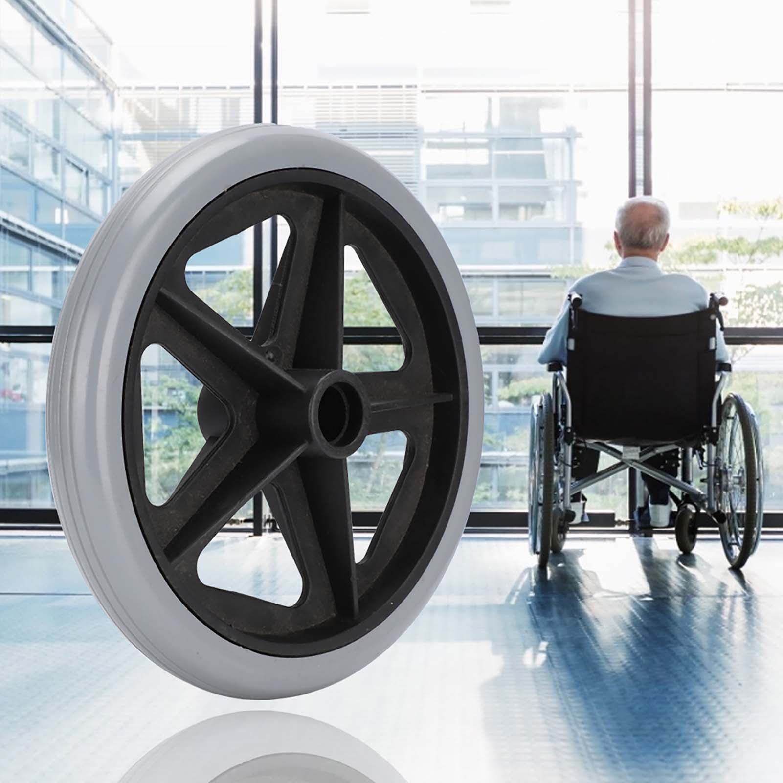 Accessory Electric Wheelchair Wheels Wear Resistant Wheelchair Replacement Part Accessory(8inch