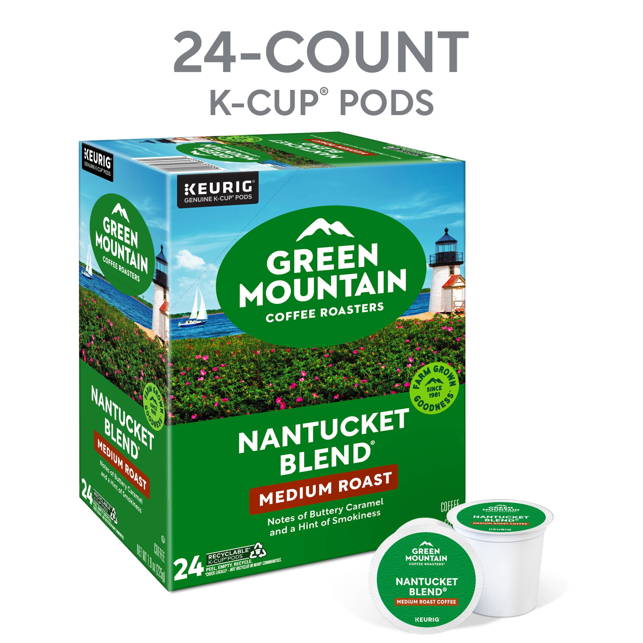 Green Mountain Coffee Roasters, Nantucket Blend Medium Roast K-Cup Coffee Pods, 24 Count