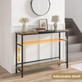 thumbnail image 5 of FOLDLIFE Console Table， Wooden Sofa Side Table Entryway Table ， Storage Shelves for Living Room, Black & Brown, 5 of 7